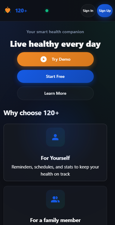 120+ Health mobile — works offline with service worker sync